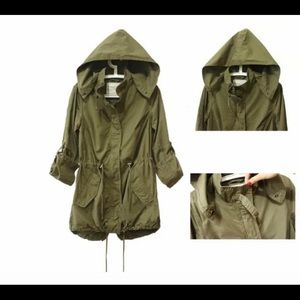 olive green anorak jacket